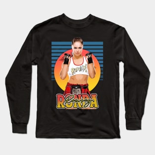 Retro Style Flyer Ronda Rousey Long Sleeve T-Shirt